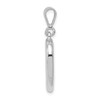 14k White Gold Solid Polished Heart Pendant