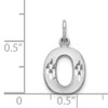 14KW Satin Diamond-cut Letter O Initial Charm