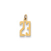 14k Small Elongated Number 23 Charm 14k Small Elongated Number 23 Charm