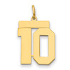14k Medium Polished Number 10 Charm 14k Medium Polished Number 10 Charm