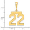 14k Medium Polished Number 22 Charm 14k Medium Polished Number 22 Charm