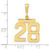 14k Medium Polished Number 28 Charm 14k Medium Polished Number 28 Charm