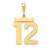 14k Large Polished Number 12 Charm 14k Large Polished Number 12 Charm