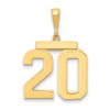 14k Large Polished Number 20 Charm 14k Large Polished Number 20 Charm