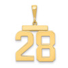 14k Large Polished Number 28 Charm 14k Large Polished Number 28 Charm