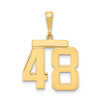 14k Large Polished Number 48 Charm 14k Large Polished Number 48 Charm