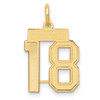 14k Small Satin Number 18 Charm 14k Small Satin Number 18 Charm