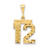 14k Medium Diamond-cut Number 12 Charm 14k Medium Diamond-cut Number 12 Charm