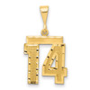 14k Medium Diamond-cut Number 14 Charm 14k Medium Diamond-cut Number 14 Charm