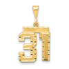 14k Medium Diamond-cut Number 31 Charm 14k Medium Diamond-cut Number 31 Charm