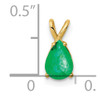 14k Emerald pendant
