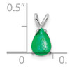 14k White Gold Emerald pendant