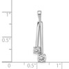14k White Gold VS Diamond Two Stone Pendant