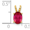 14k 7x5mm Oval Ruby pendant