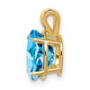 14k 9x7mm Oval Blue Topaz pendant