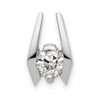 14k White Gold 5.25mm AA Diamond Slide