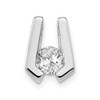 14k White Gold AA 4.5mm Diamond Slide