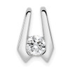 14k White Gold AA 4.5mm Diamond Slide