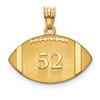 10KY Personalized Football Pendant