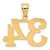 14k Polished Number 34 Pendant 14k Polished Number 34 Pendant