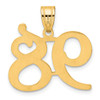 14k Polished Number 98 Pendant