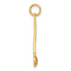 14k Satin Musical Note Charm