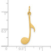 14k Satin Musical Note Charm