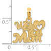14k WE HEART YOU MOM Charm