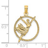 14k Dancer in Circle Frame Charm