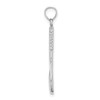14K White Gold 3-D Tennis Racquet Pendant