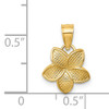 14K Polished Plumeria Pendant