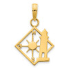 14k Lighthouse Compass Pendant