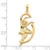 14k Gymnast w/ Ribbon Pendant