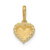 14k Madi K CZ Diamond Cut Heart Pendant