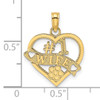 14k #1 WIFE Heart Charm
