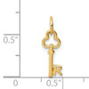 14k Key Letter R Initial Charm