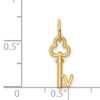 14k Key Letter V Initial Charm
