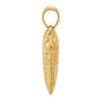 14K Polished Basket Weave Pattern 3-D Heart Pendant