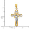 14K Two-tone W/Rhodium Small Passion Crucifix Pendant 14K Two-tone W/Rhodium Small Passion Crucifix Pendant