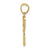 14K Polished Swans Heart Key Charm