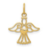 14k Polished Small Angel w/Heart Pendant