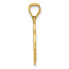 14k Polished Diamond-cut Love Birds with Heart Pendant