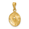 14K  3D Sombrero Pendant