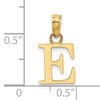 14K Polished Block Letter E Initial Pendant