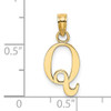 14K Polished Block Letter Q Initial Pendant 14K Polished Block Letter Q Initial Pendant