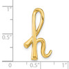 14K Polished Letter H Initial Slide