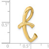14K Polished Letter T Initial Slide