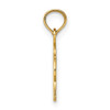 14K Engraved Flat Eagle Head Charm