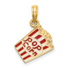 14K 3-D Enameled Bag of Popcorn Charm 14K 3-D Enameled Bag of Popcorn Charm