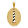 14K Enamel Lighthouse Pendant W/John 8:12 On Reverse